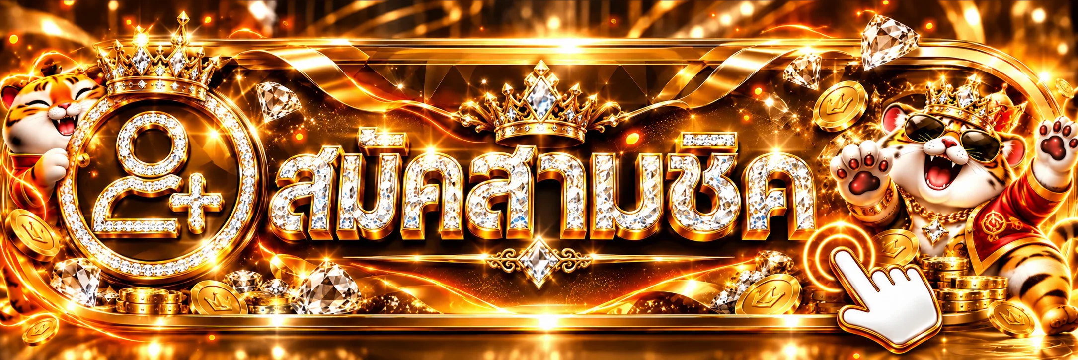 ROO99 สมัครสมาชิกบนแบนเนอร์คาสิโนสีส้มทอง